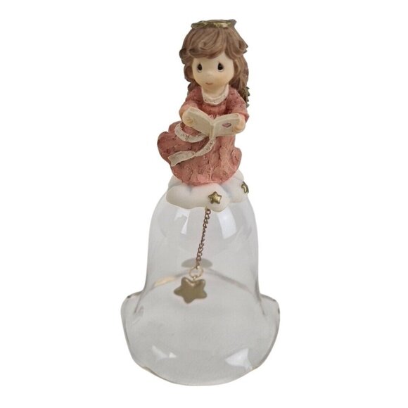 Precious Moments 644498 Whittle Angel Songbook Bell Rare Figurine Retired - Picture 4 of 4